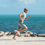 OLUKAI Holo Men's Athleisure Sneaker, Lightweight, Breathable Mesh Slide Shoe, Drop Heel, All-Day Comfort & Support, Sand/Off White, 11.5