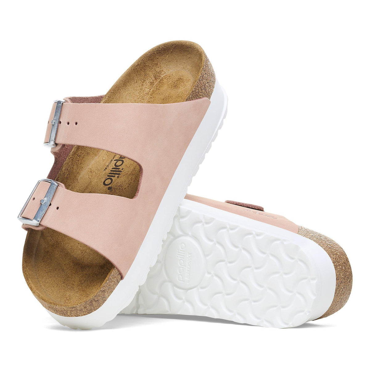 Birkenstock Women's Arizona Platform Flex Sandals, Soft Pink, 6 Medium US