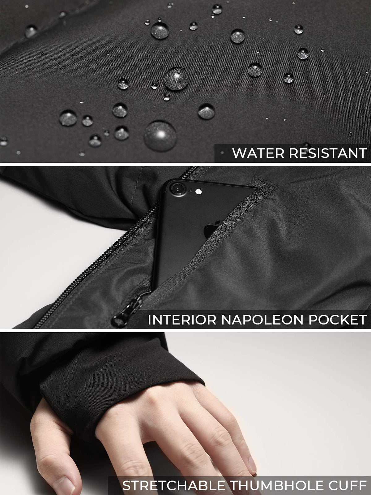 ORORO Men's Heated Jacket with Heated Collar and 90% Down Insulation (Battery Included) - Black (M)