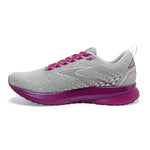 Brooks Women's Levitate 5 Neutral Running Shoe - Grey/Lavender/Baton Rouge - 10 Medium