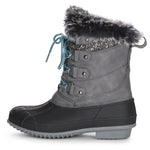 Khombu Kerigan Women's Snow Boots | Waterproof, Rubber Traction, Faux Fur Lining, Grey, 11
