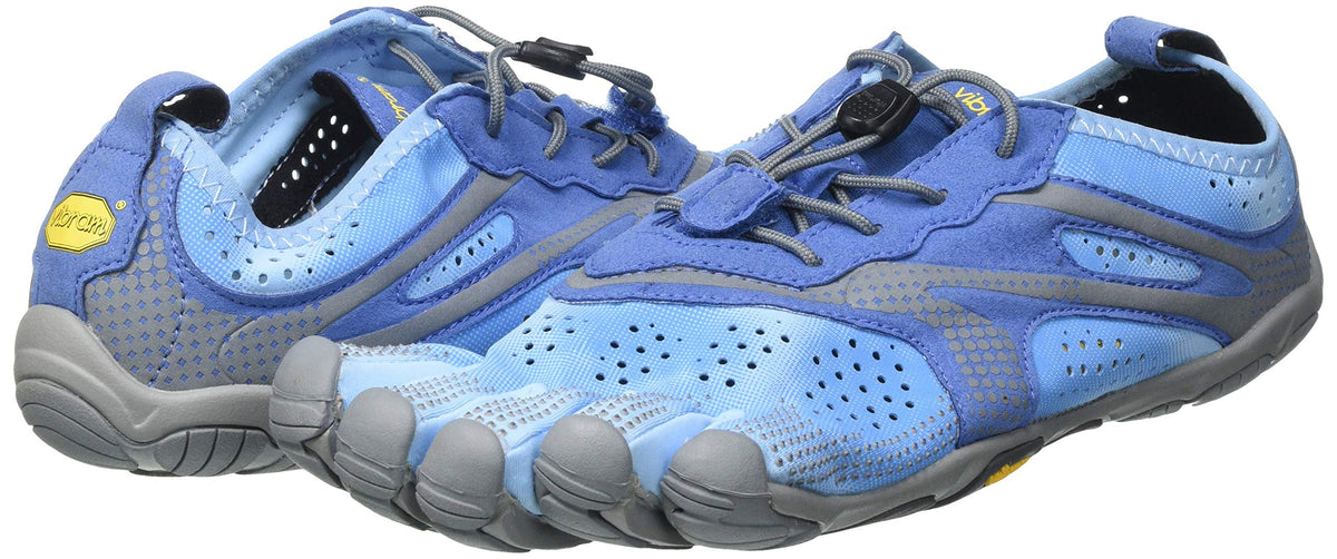 Vibram Girl's V-Run Sneaker, Blue/Blue, 4 us