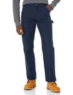 Carhartt Men's Rugged Flex Relaxed Fit Duck Dungaree Pant, Navy, 32 x 28