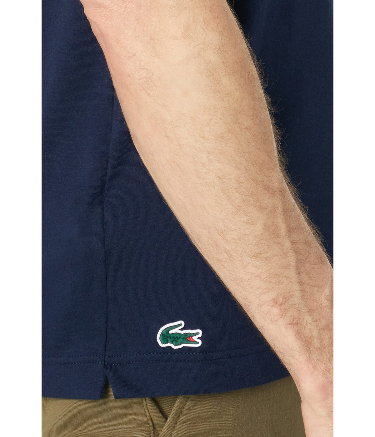 Lacoste Regular Fit Graphic Training Tee Navy Blue MD