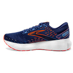 Brooks Men's Glycerin 20 Neutral Running Shoe - Blue Depths/Palace Blue/Orange - 15 Wide