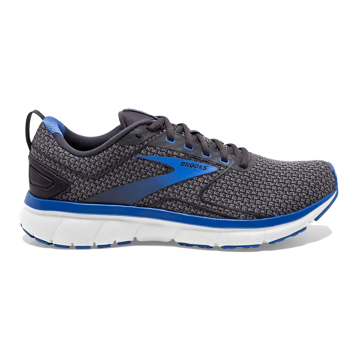 Brooks Men's Transmit 3 Running Shoe - Ebony/Primer Grey/Blue - 13 Medium