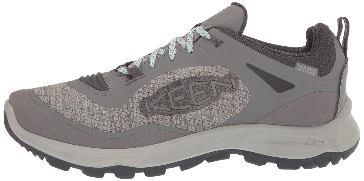 KEEN Women's Terradora Flex Low Height Waterproof Hiking Shoes, 9 US 9.5 Steel Grey/Cloud Blue