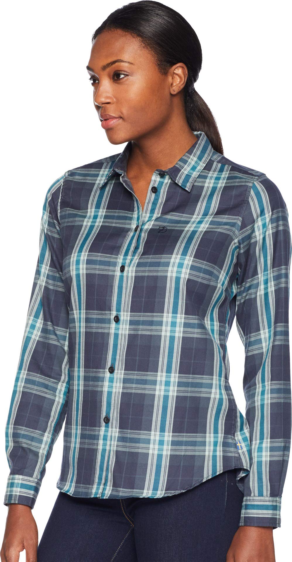 Fjallraven - Women's Ovik Flannel Long Sleeve Shirt, Navy, XL