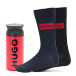 HUGO Two Pack Regular Sock Gift Set with Coffee Thermos