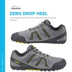 Xero Shoes Men's Mesa Trail Barefoot Waterproof Trail Runner, Steel, 11