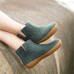 Glerups 100% quality wool mix Boot Slipper with rubber sole - Unisex - Forest - Size 5