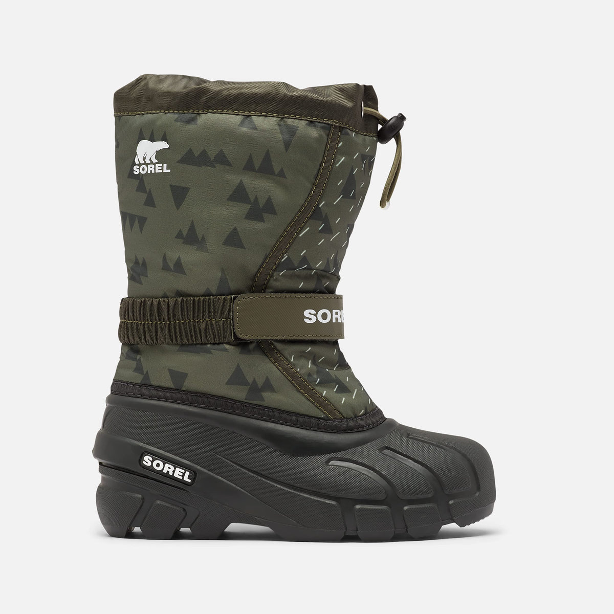 Sorel Children's Flurry Print Boot - Waterproof - Slate Green - Size 9