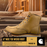 Carhartt Men's 6" Moc Toe Wedge Boot Ankle, Grey, 11 Wide