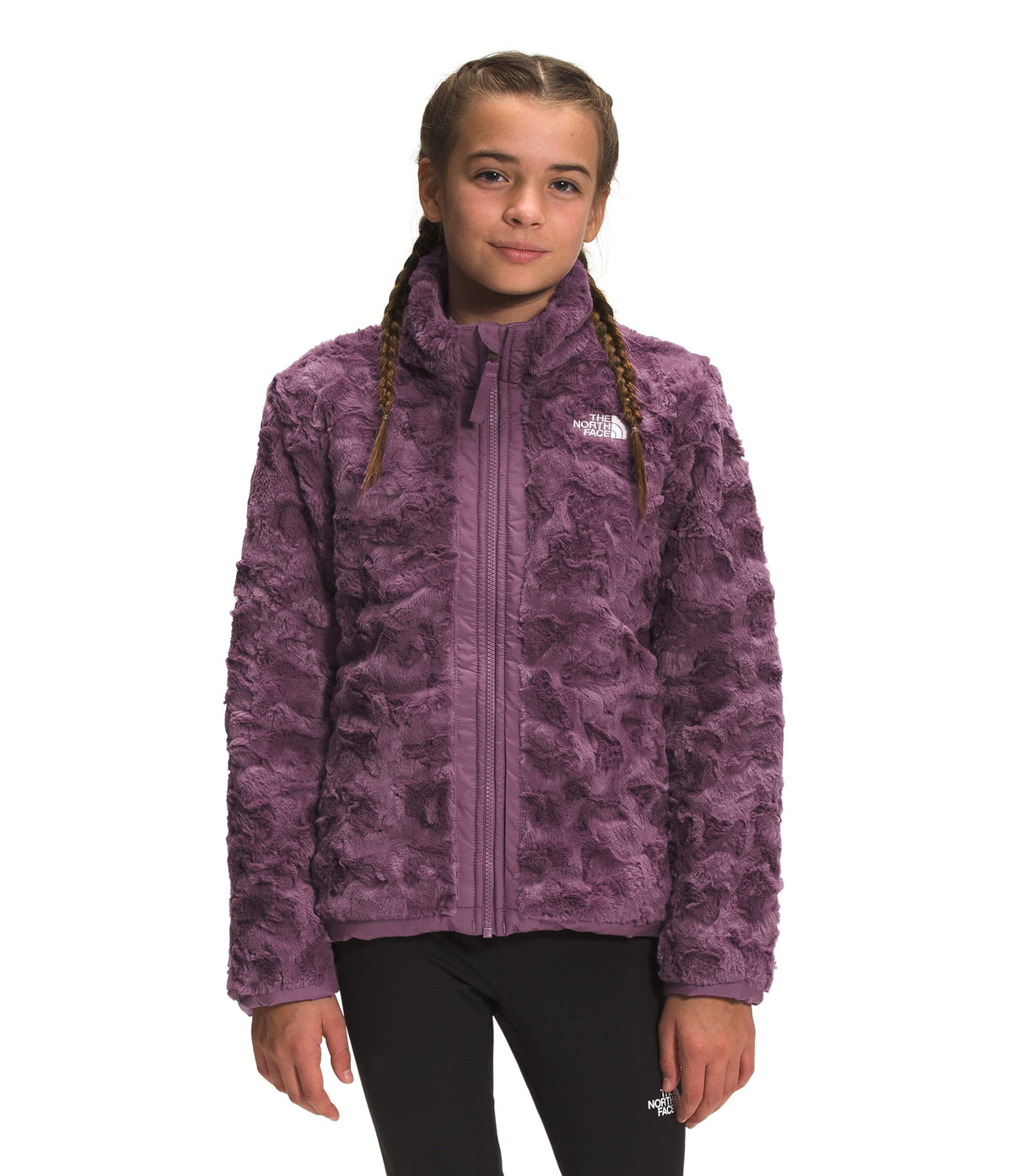 THE NORTH FACE Girl's Reversible Mossbud Swirl Jacket (Little Kids/Big Kids) Pikes Purple XL (18 Big Kids)