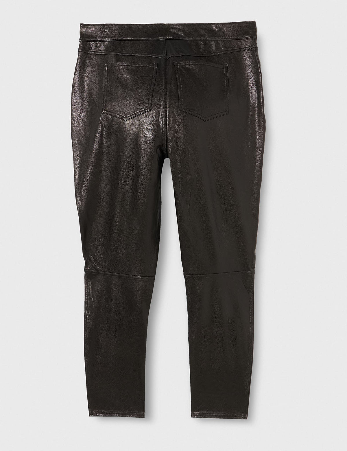 SPANX Women's Leather Like Ankle Skinny Pants, Noir Black, M
