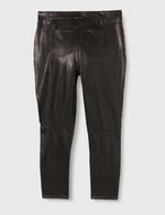 SPANX Women's Leather Like Ankle Skinny Pants, Noir Black, M