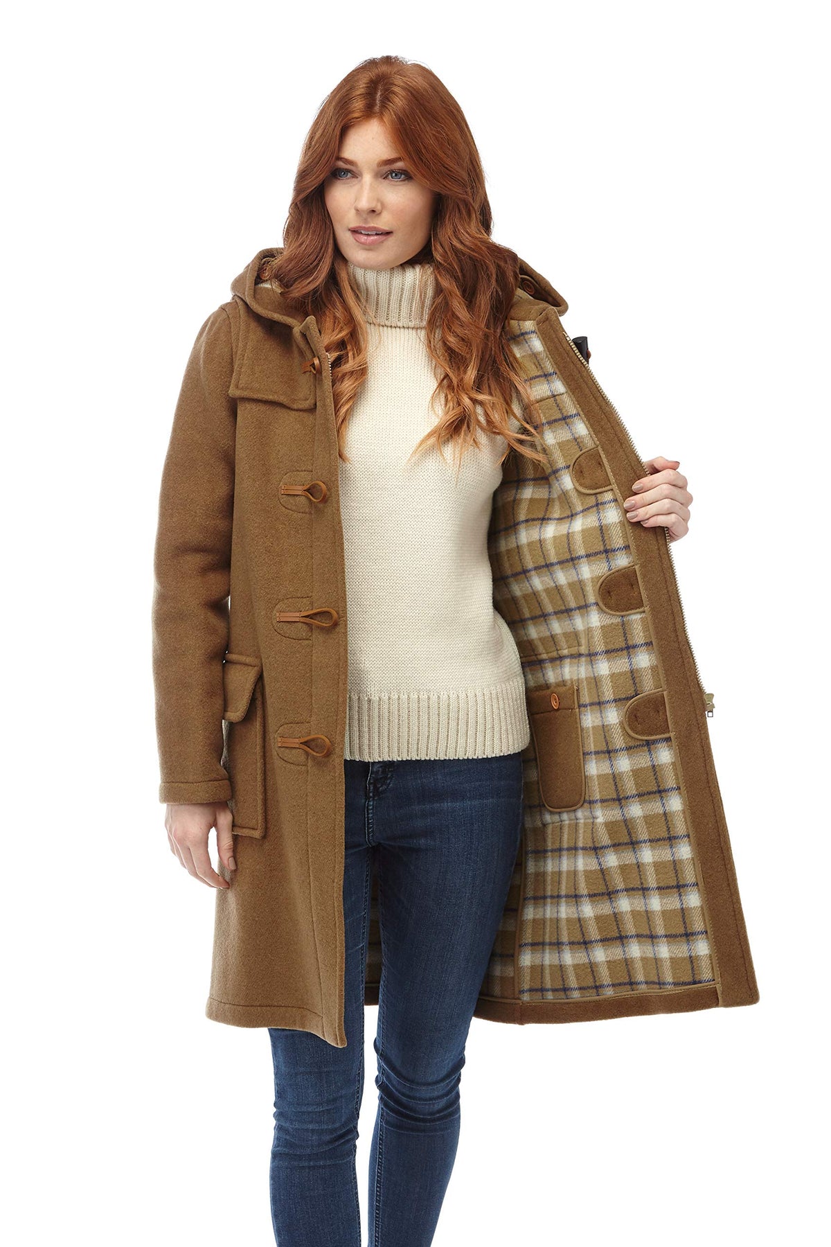 Montgomery Original Womens Duffle Coat - Camel Size 8