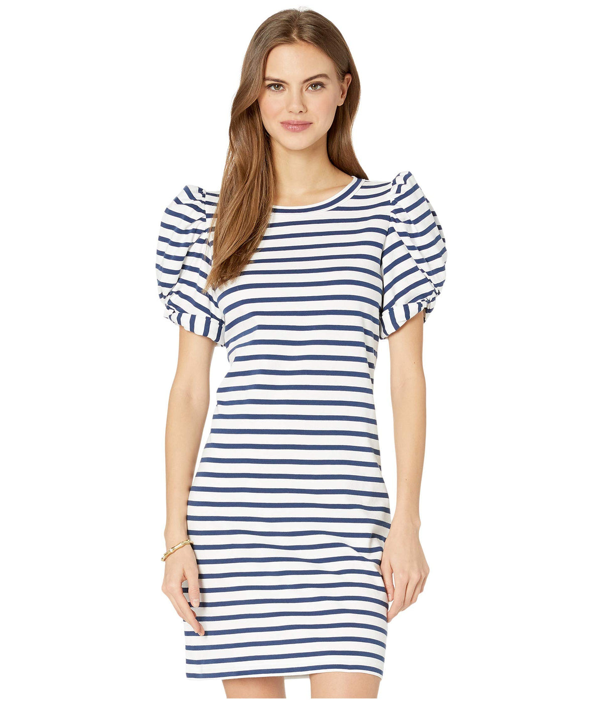 Lilly Pulitzer Anabella Dress High Tide Navy Perfect Pair Stripe LG