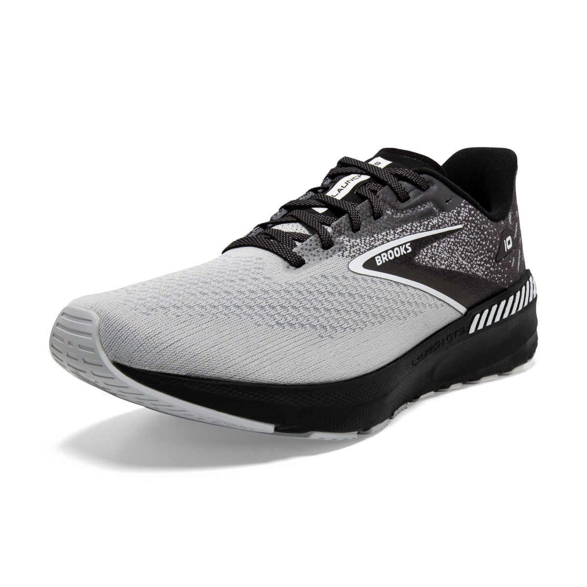 Brooks Men’s Launch GTS 10 Supportive Running Shoe - Black/Blackened Pearl/White - 7.5 Wide