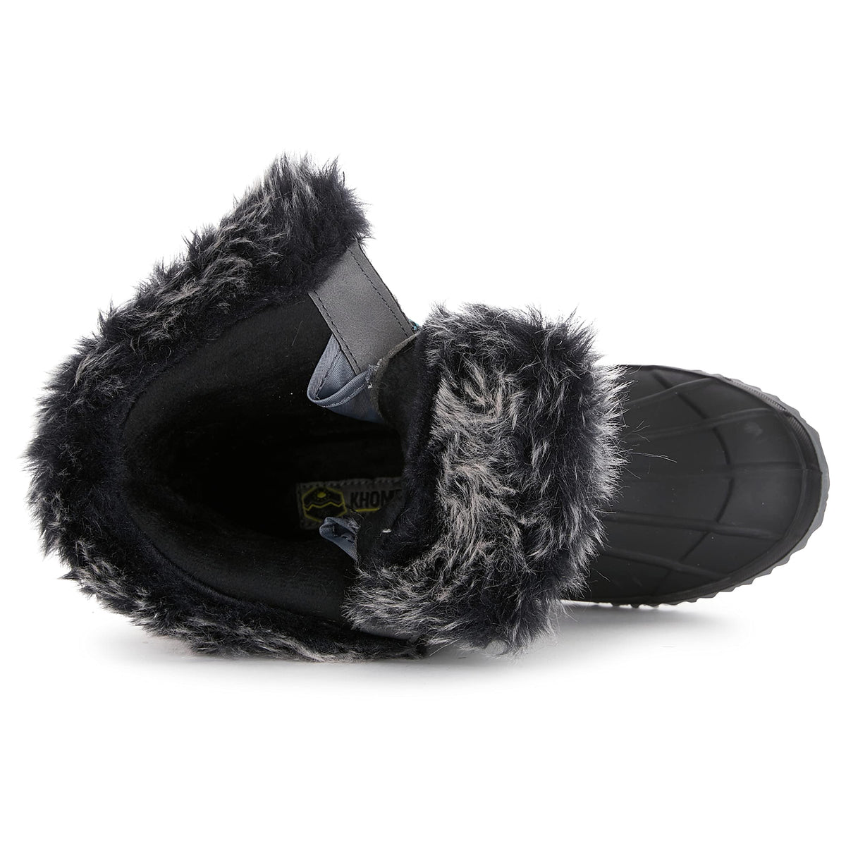 Khombu Kerigan Women's Snow Boots | Waterproof, Rubber Traction, Faux Fur Lining, Grey, 11