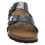 Birkenstock Women's Arizona Soft Footbed Sandals, Metallic Anthracite, 9-9.5 Narrow