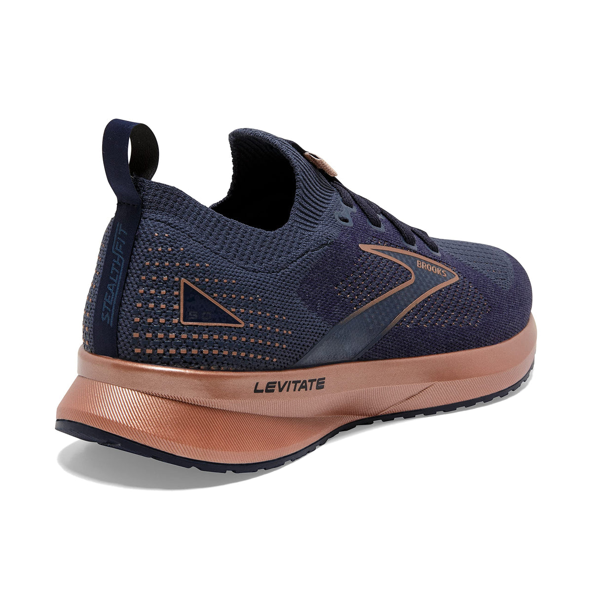 Brooks Women’s Levitate StealthFit 5 Neutral Running Shoe - Peacoat/Navy/Copper - 11.5