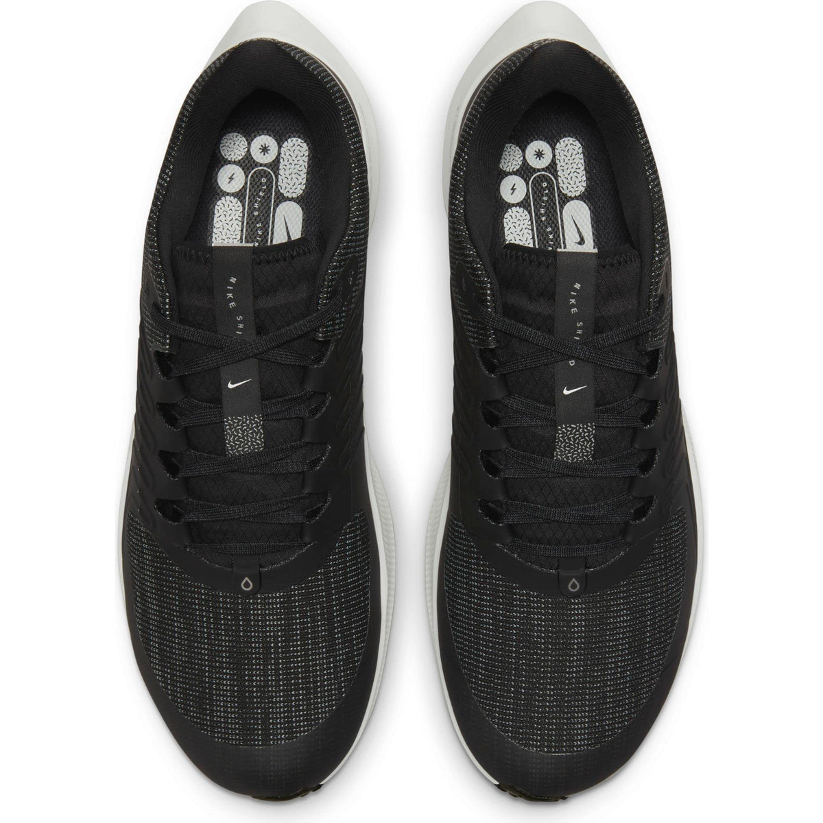 Nike Air Zoom Pegasus 38 Shield Mens Running Trainers DC4073 Sneakers Shoes (UK 6.5 US 7.5 EU 40.5, Black Platinum Tint 001)