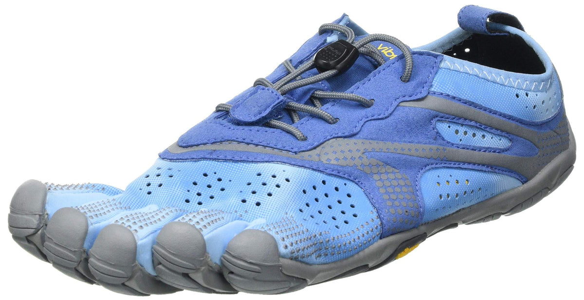 Vibram Girl's V-Run Sneaker, Blue/Blue, 4 us