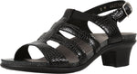 SAS Women's Heeled Sandals 8.5 Wide Black Croc