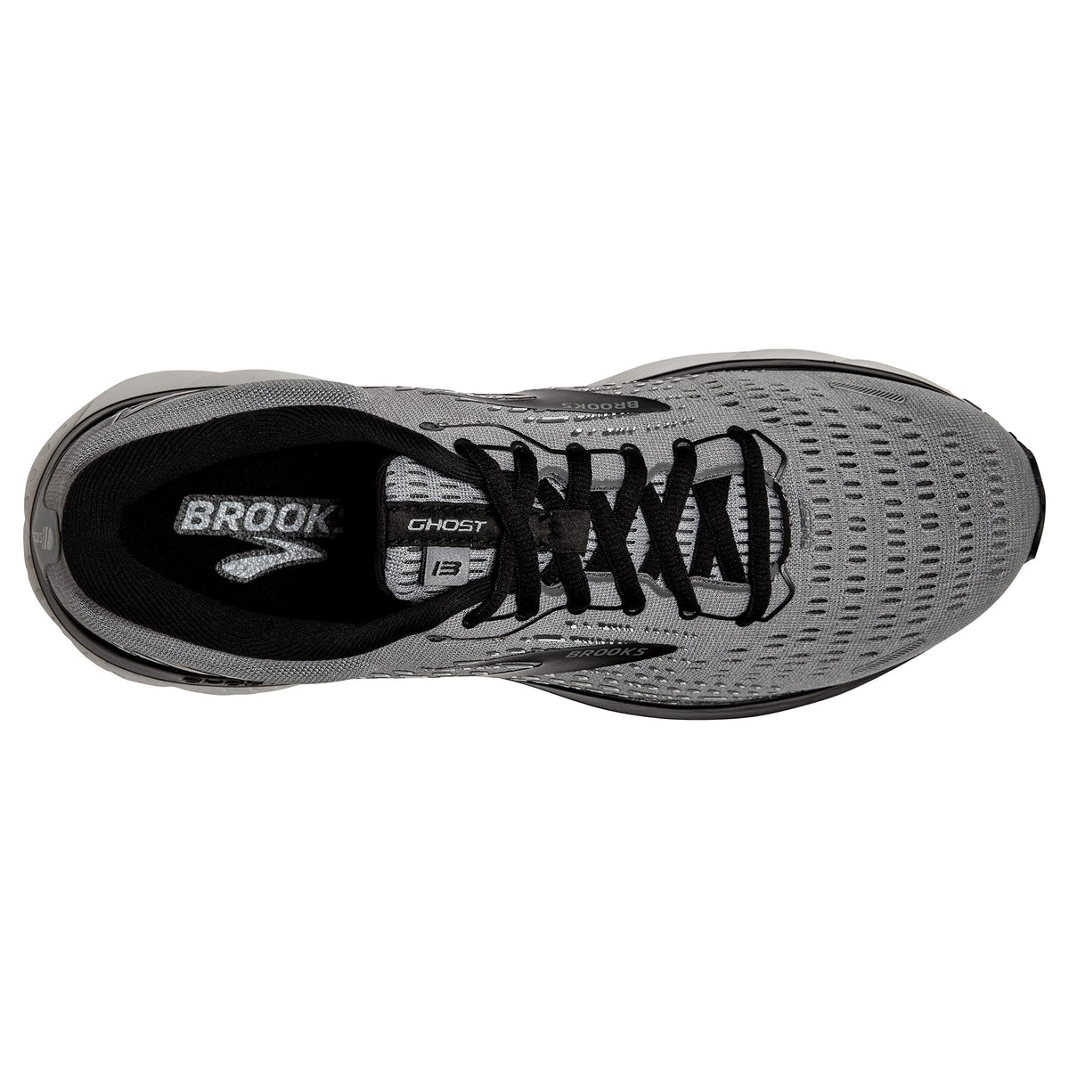 Brooks Men's Ghost 13 Running Shoe - Primer Grey/Pearl/Black - 11 Wide