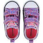 Converse Chuck Taylor All Star 2V Ox Coated Glitter Bold Pink/Black Synthetic 9 US Infant