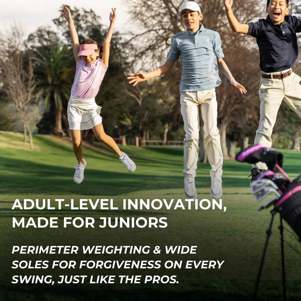 Precise XD-J Junior Complete Golf Club Set for Children Kids - 3 Age Groups Boys & Girls - Right Hand & Left Hand! (Orange Ages 3-5, Left Hand)