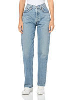 AGOLDE Women's Lana Mid Rise Straight Jeans, Sway, Blue, 26