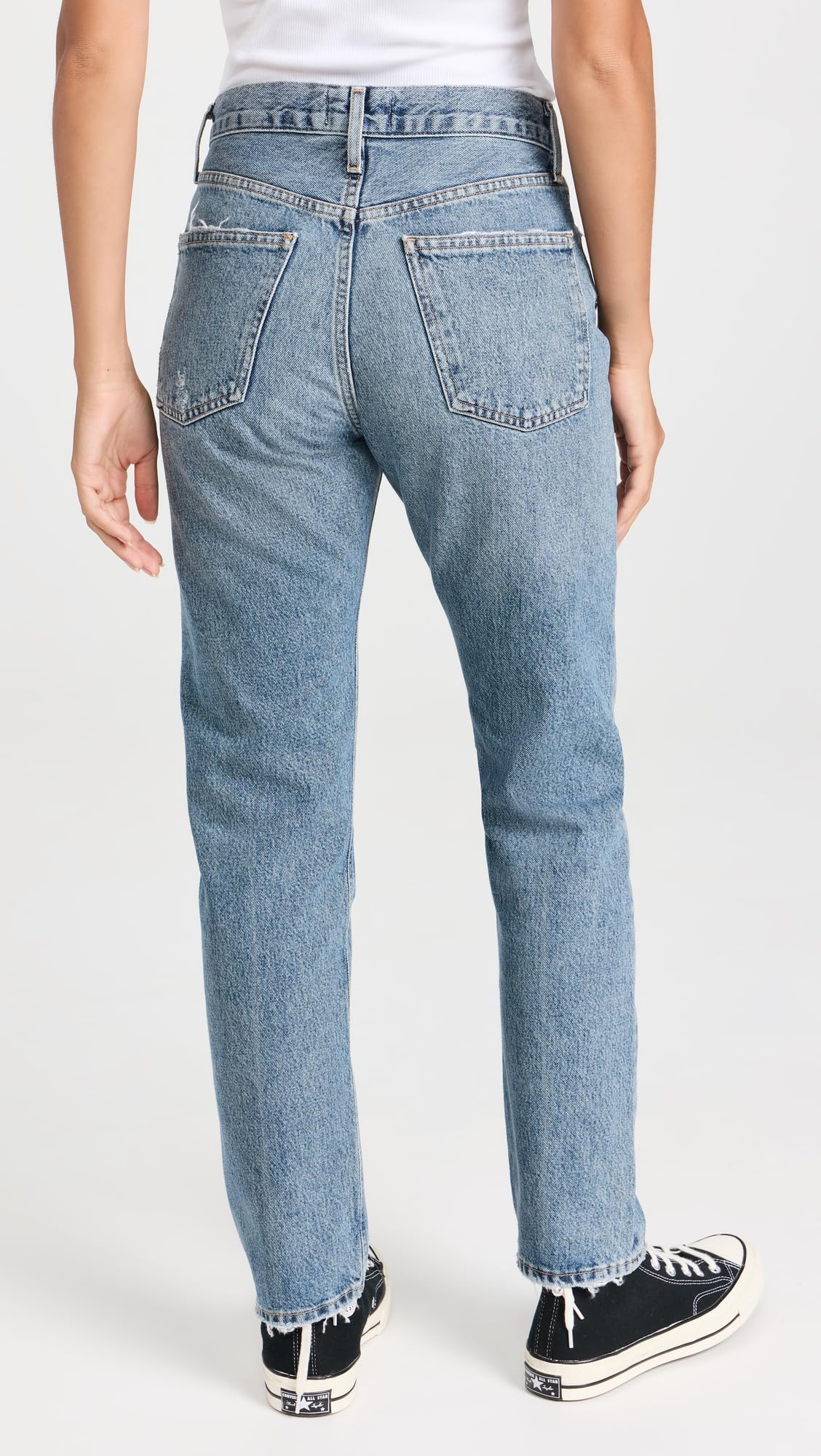 AGOLDE Women's Parker Long Jeans, Invention, Blue, 30