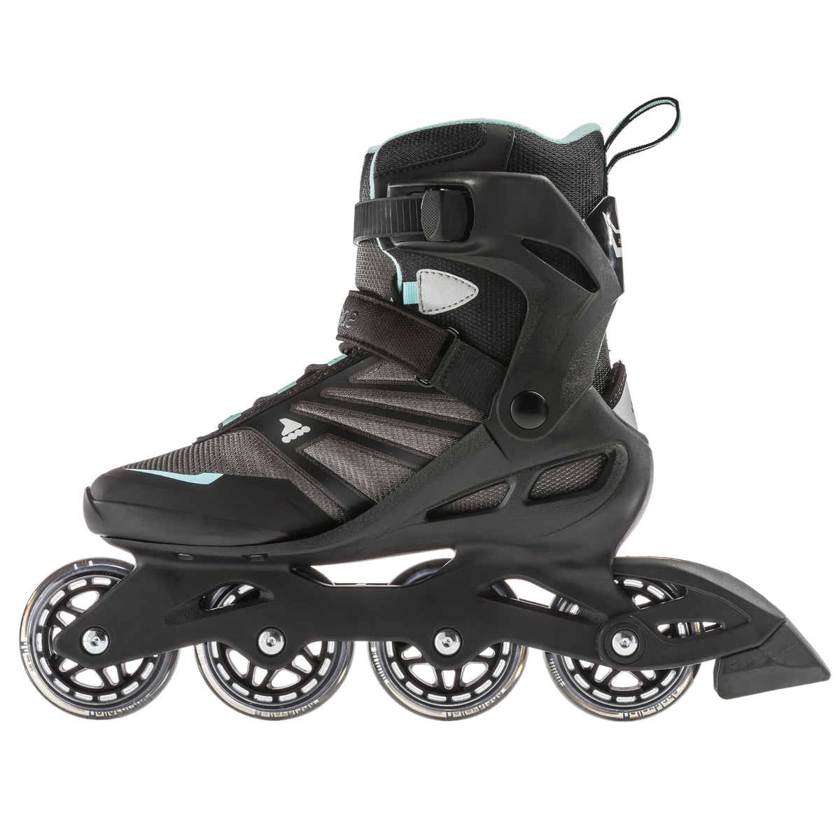 Rollerblade Zetrablade Women's Adult Fitness Inline Skate, Black and Light Blue, Performance Inline Skates