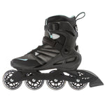 Rollerblade Zetrablade Women's Adult Fitness Inline Skate, Black and Light Blue, Performance Inline Skates