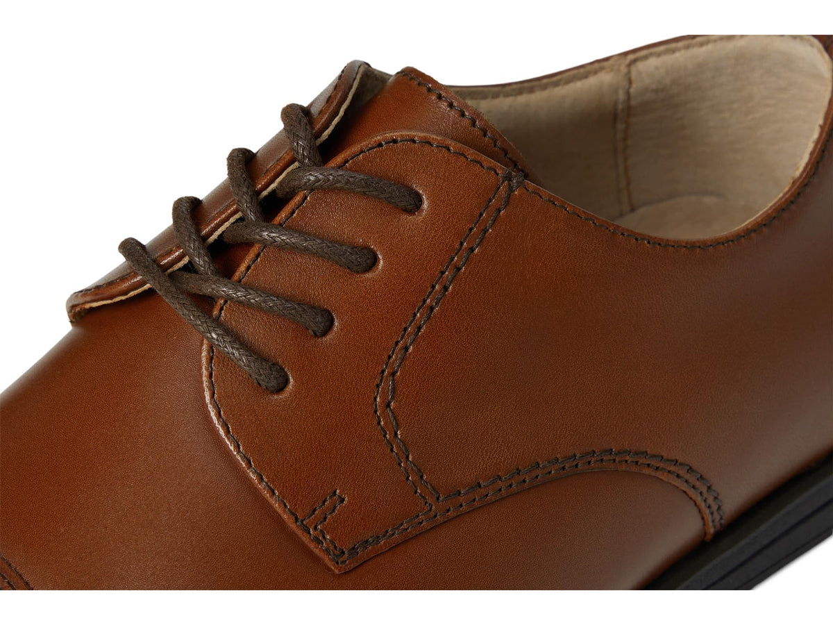 Florsheim Reveal Cap Toe Jr Boys' Toddler-Youth Oxford, 6.5 M US Big Kid, Cognac