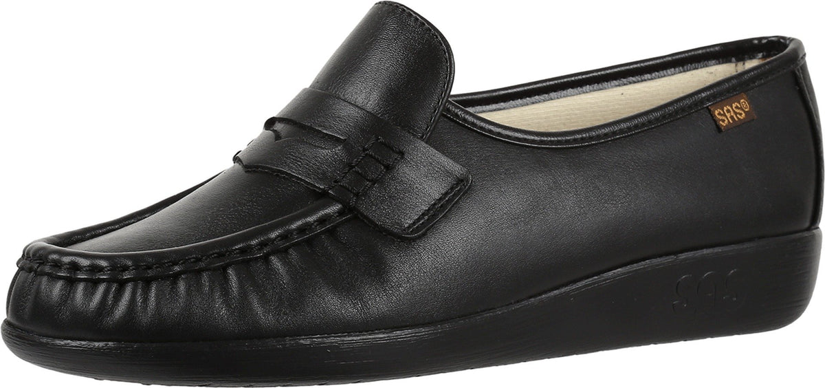 SAS Classic Slip On Comfort Loafer Black 6 S - Slim (AAA)