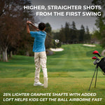 Precise XD-J Junior Complete Golf Club Set for Children Kids - 3 Age Groups Boys & Girls - Right Hand & Left Hand! (Orange Ages 3-5, Left Hand)