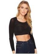 SPANX Women's Long Sleeve Arm Tights Layering Piece, Opaque Very Black LG-XL One Size