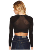 SPANX Women's Long Sleeve Arm Tights Layering Piece, Opaque Very Black LG-XL One Size