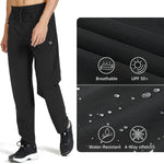 NORTHYARD Men's Lightweight Running Pants Quick Dry Athletic Pants Open Hem Active Training Workout Sports Pants Black XL