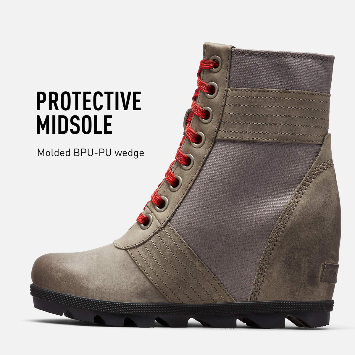 Sorel Women's Lexie Wedge Felt 5 Touchy-quarry