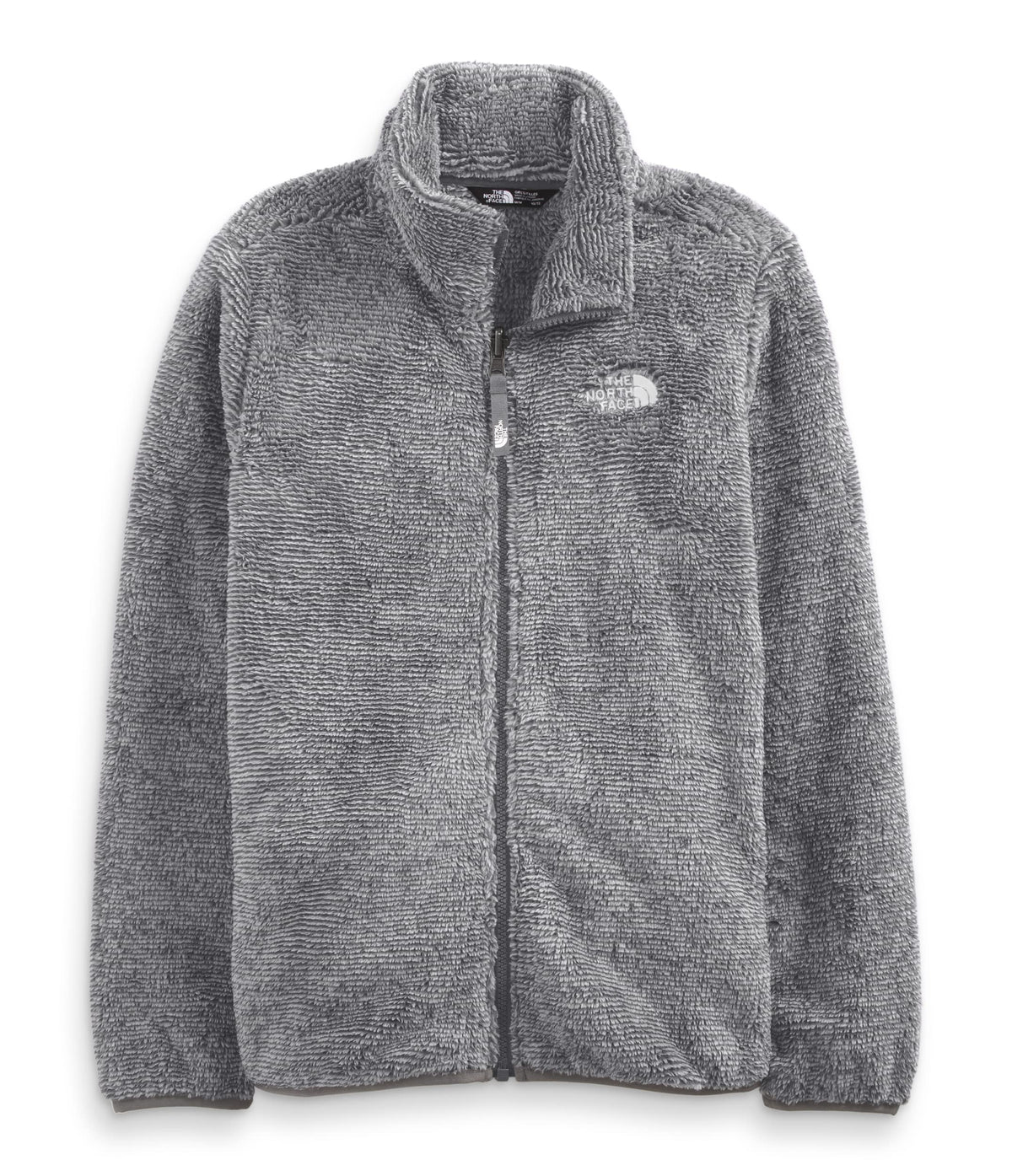 THE NORTH FACE Girls' Suave Oso Fleece Jacket, Meld Grey Stripe, Large