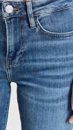 FRAME Women's Le Crop Mini Boot Jeans, Jetty Modern Chew, Blue, 28