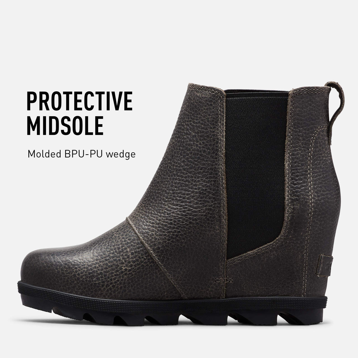 Sorel Women's Joan of Arctic Wedge II Chelsea Boot - Light Rain - Waterproof - Quarry - Size 7.5