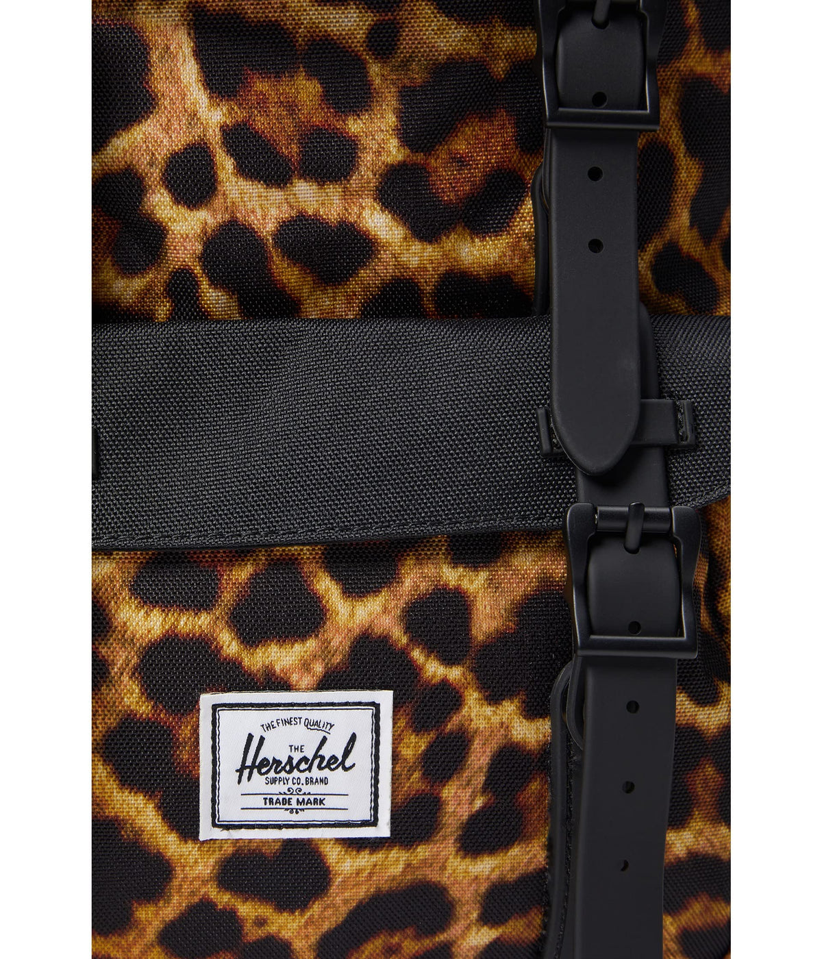 Herschel Supply Co. Little America Mid-Volume Leopard Black One Size