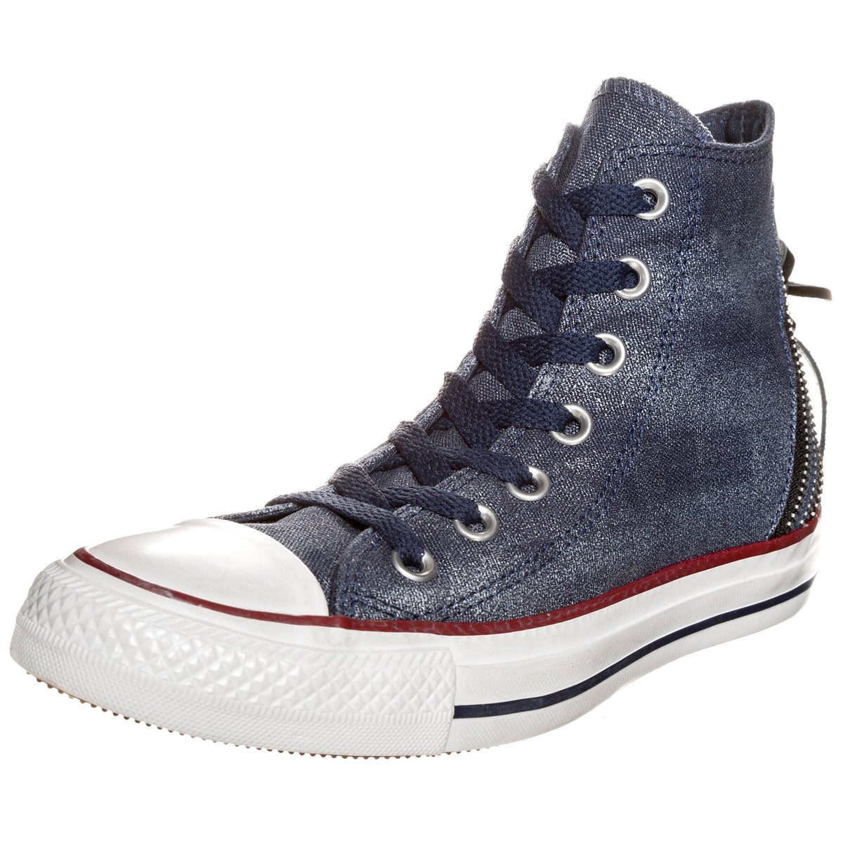 Converse Womens Chuck Taylor All Star Tri Zip, Navy/Denim Blue/White, 7.5 US