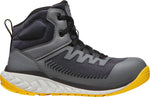 KEEN Utility Men's Arvada Mid Height Composite Toe Breathable Industrial Work Sneaker 14 Wide Black/Keen Yellow