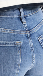 FRAME Women's Petite Le Pixie Slim Palazzo Jeans, Drizzle, Blue, 32